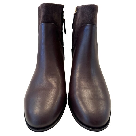 Franco Sarto Jessica Leather Boots Size 8.5W  EU 39 Castagno Brown NWOT - Picture 10 of 11